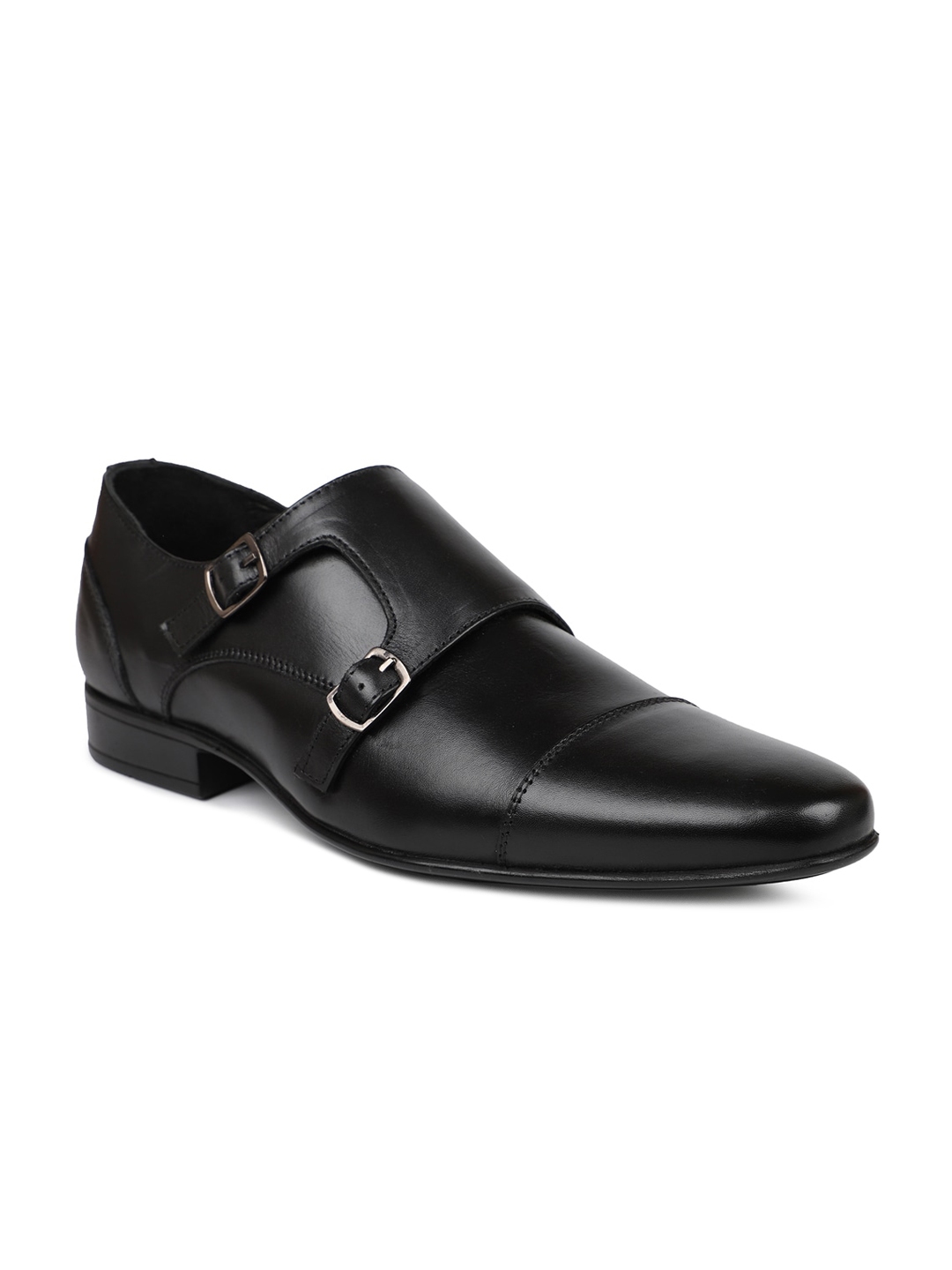 Buy Privo By Inc5 Men Black Solid Leather Formal Monk Shoes Formal Shoes For Men 18272350 5784