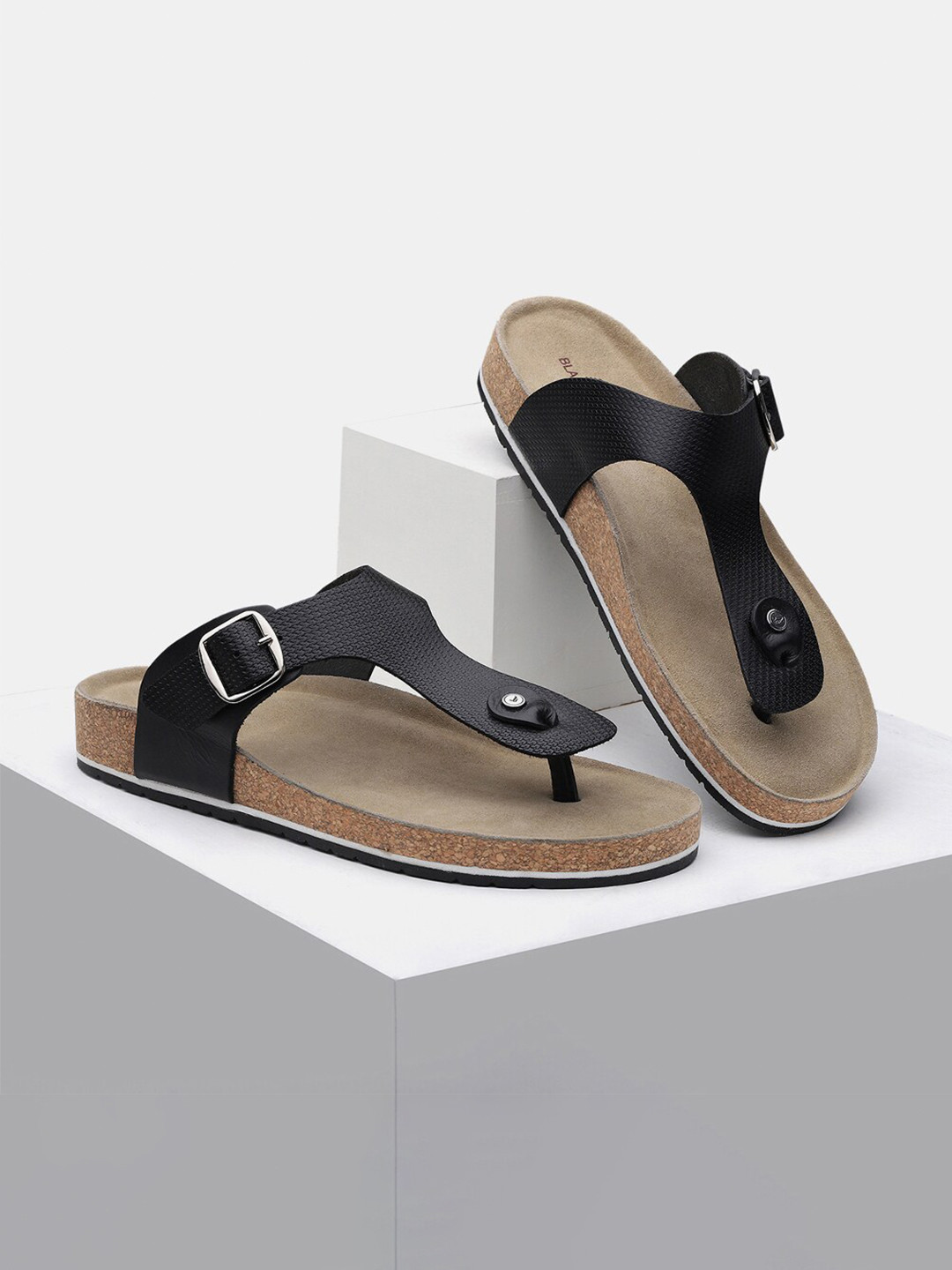 Buy Blackberrys Men Black & Tan Ethnic Leather Comfort Sandals Sandals for Women 18274064 Myntra