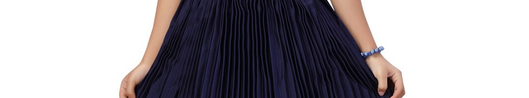 Buy Aarika Navy Girls Blue Accordion Pleats Dress - Dresses for Girls ...