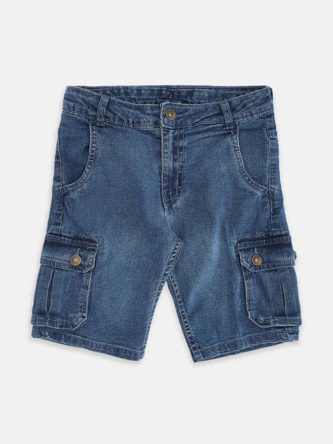 Buy Pantaloons Junior Boys Navy Blue Washed Denim Shorts Shorts for