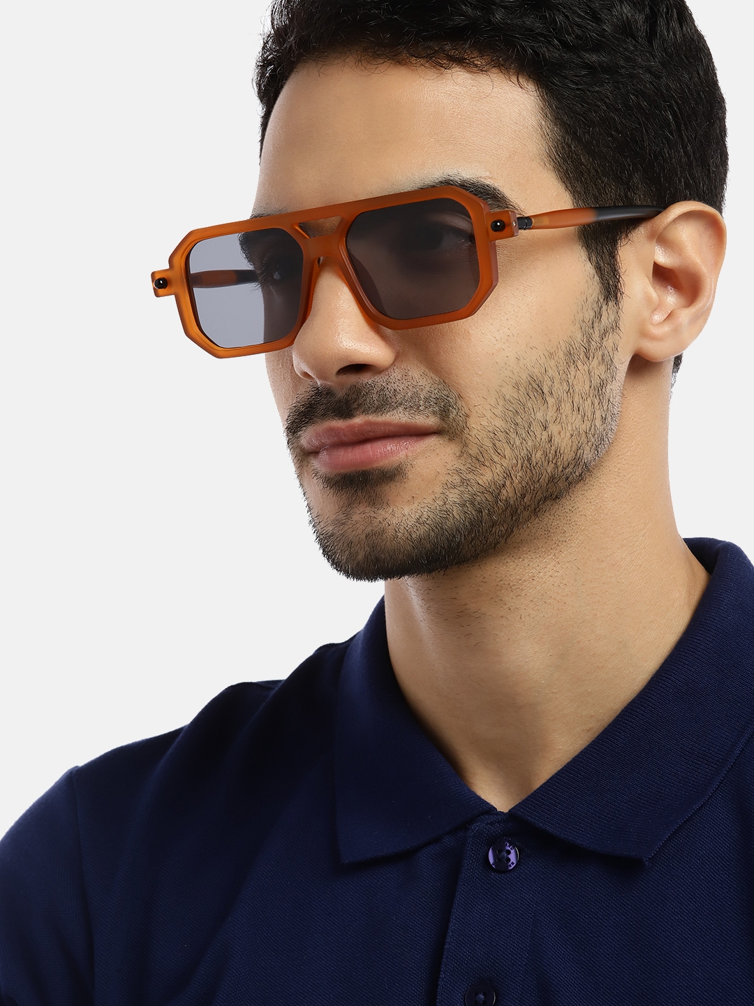 Buy Voyage Unisex Black Lens And Orange Wayfarer Sunglasses With Uv Protected Lens Sunglasses 