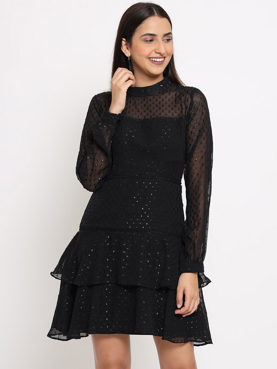 Buy MARC LOUIS Black Embellished Dress Dresses for Women