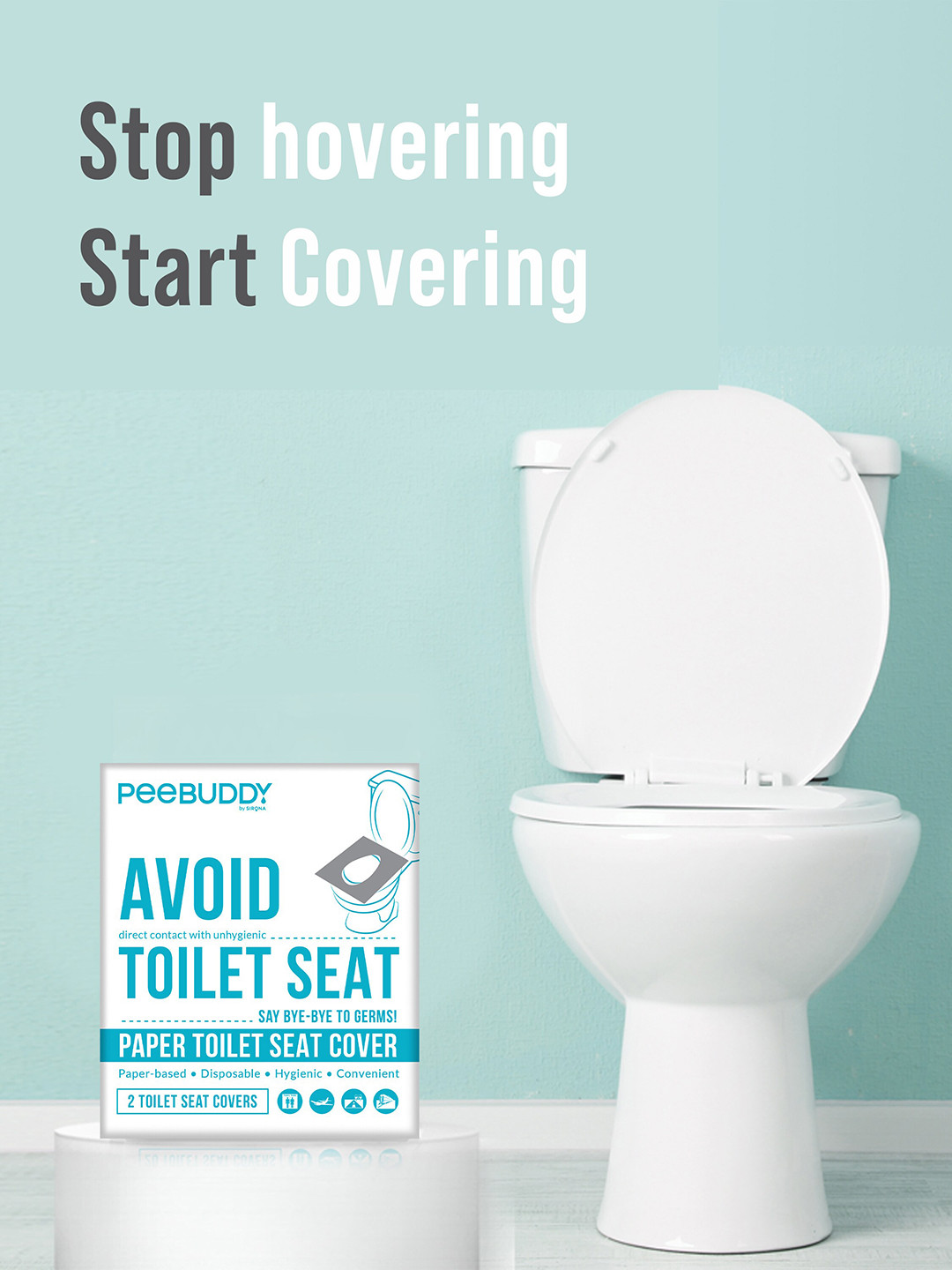 Buy PEEBUDDY Set Of 2 White Disposable Toilet Seat Covers Sanitary
