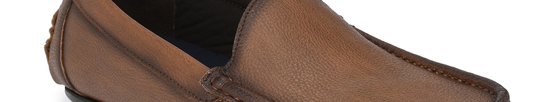Buy Delize Men Tan Textured Driving Shoes - Casual Shoes for Men ...