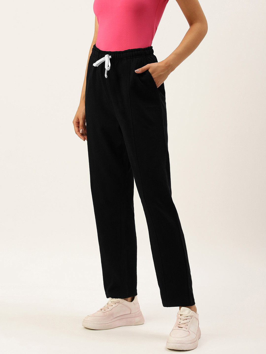 Buy ARISE Women Black Solid Track Pant Track Pants for Women 18286198 Myntra