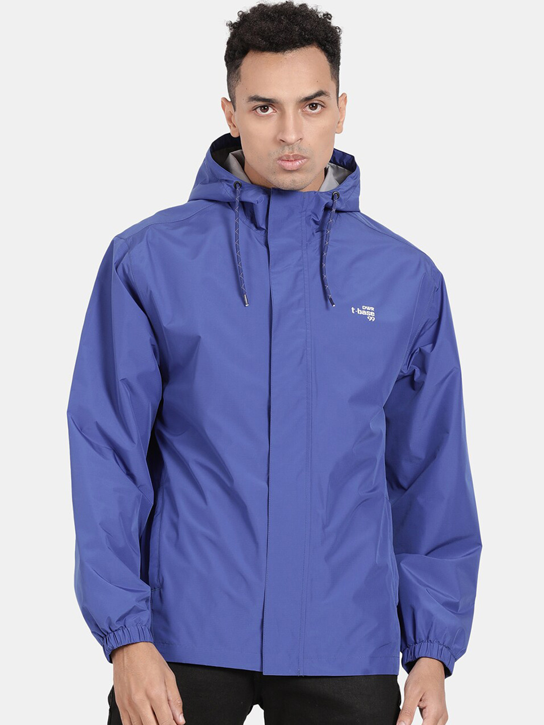 Buy T Base Men Blue Solid Waterproof Rain Jacket Rain Jacket for Men