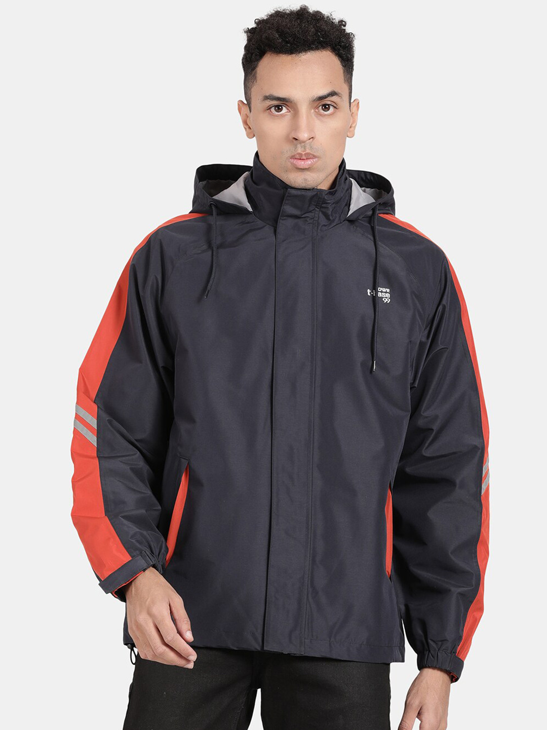Buy T Base Men Navy Blue Solid Waterproof Rain Jacket Rain Jacket for