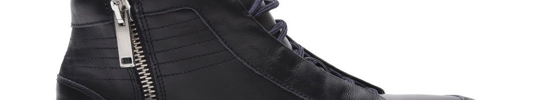 Buy Antony Morato Men Black Solid Leather Mid Top Sneakers - Casual ...