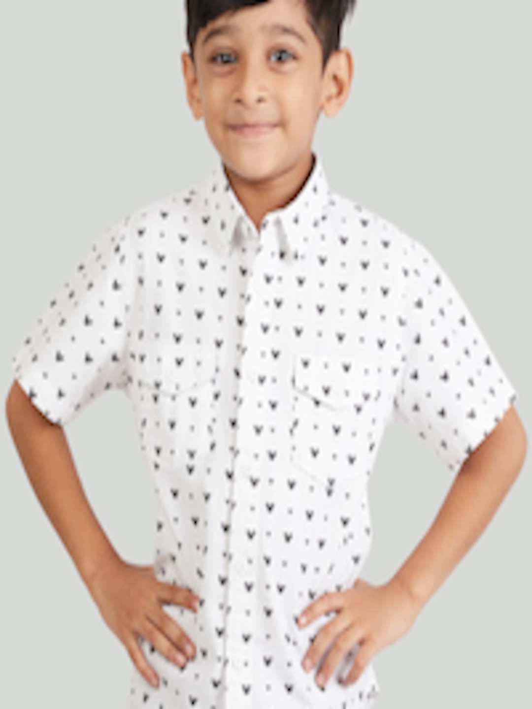 Buy Zalio Boys White Comfort Printed Casual Shirt - Shirts for Boys ...