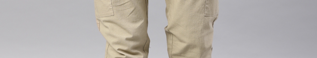Buy HRX By Hrithik Roshan Men Beige Cargos - Trousers for Men 1829923 ...