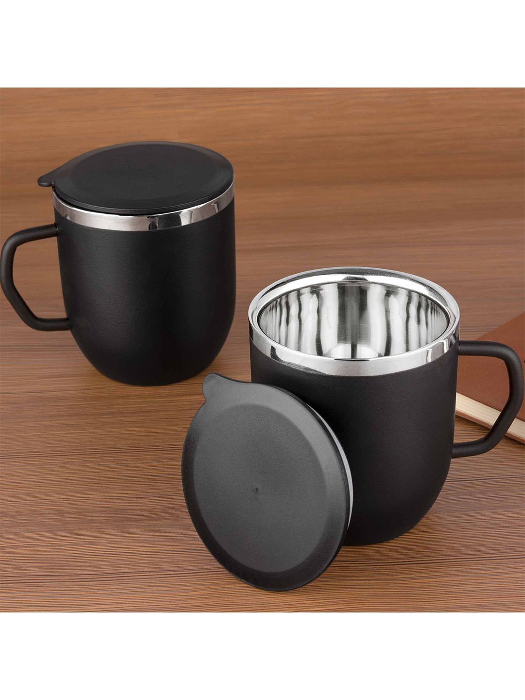 Buy PDDFALCON Brown Solid Stainless Steel Matte Cups Set Of Cups And