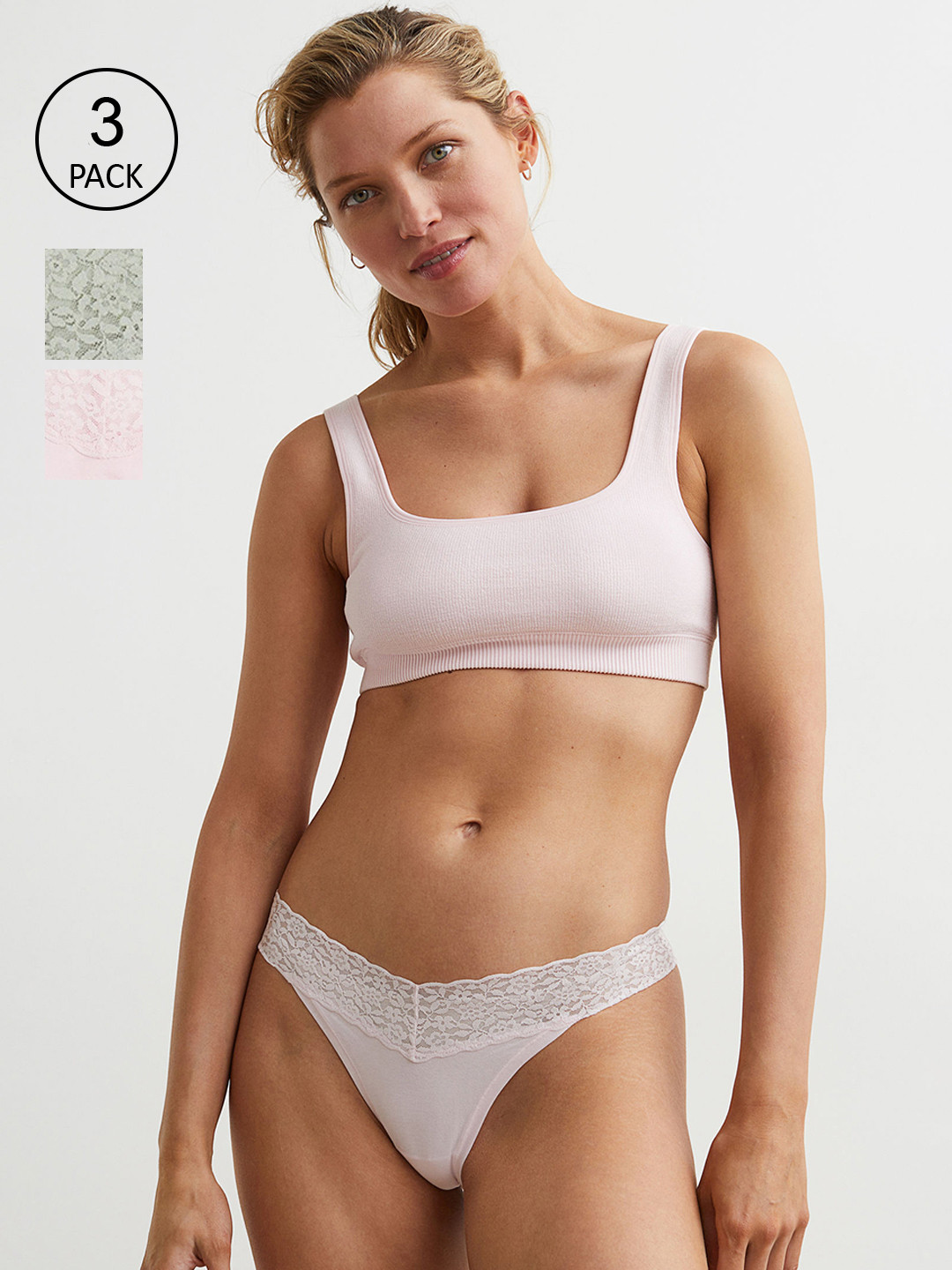 Buy H&M 3 Pack Cotton Thong Briefs Briefs for Women 18302252 Myntra