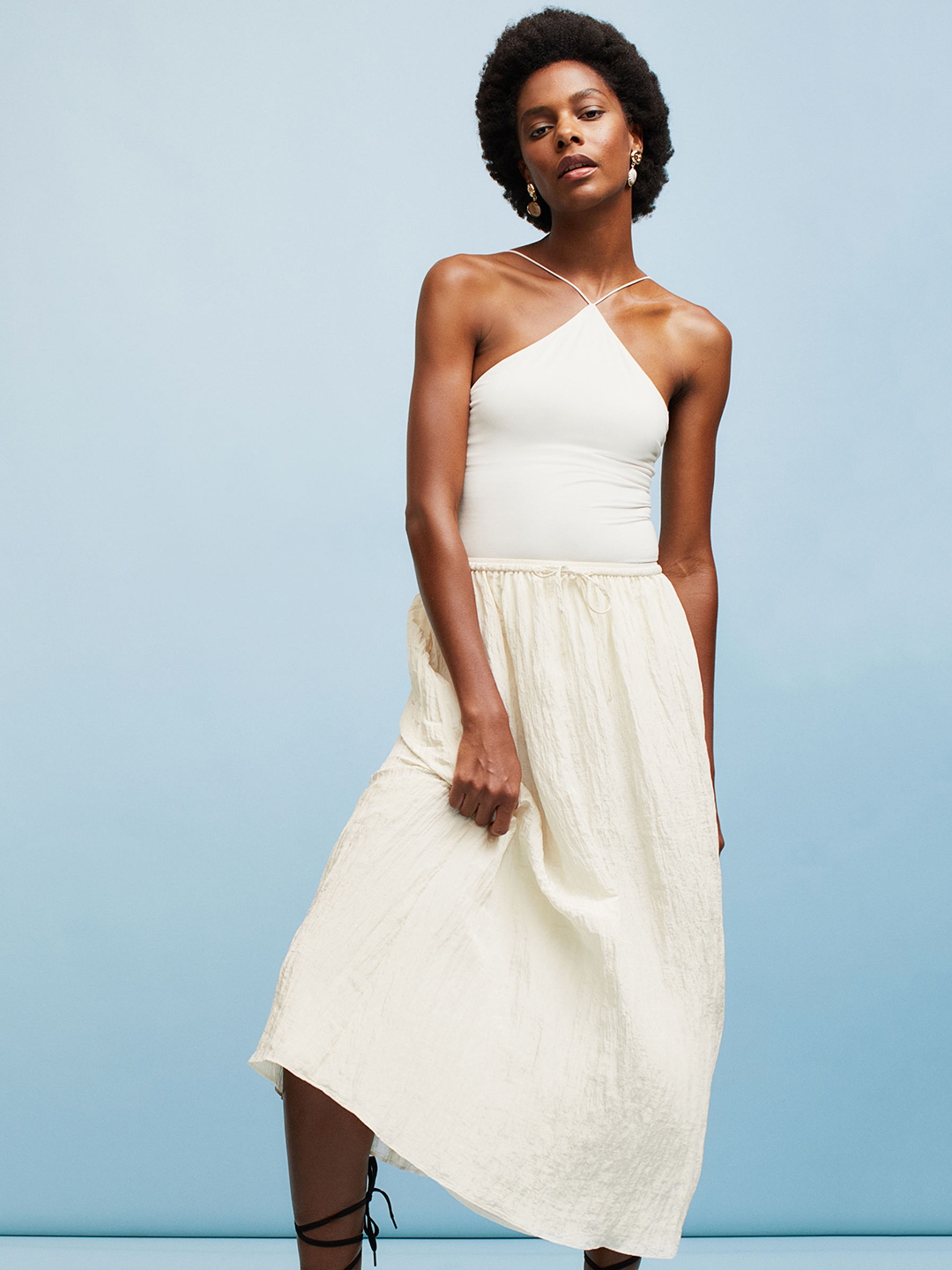 Buy H M Women White Solid Calf Length Skirt Skirts for Women 18305450 Buy H M Women White Solid Calf Length Skirt Skirts for Women 18305450