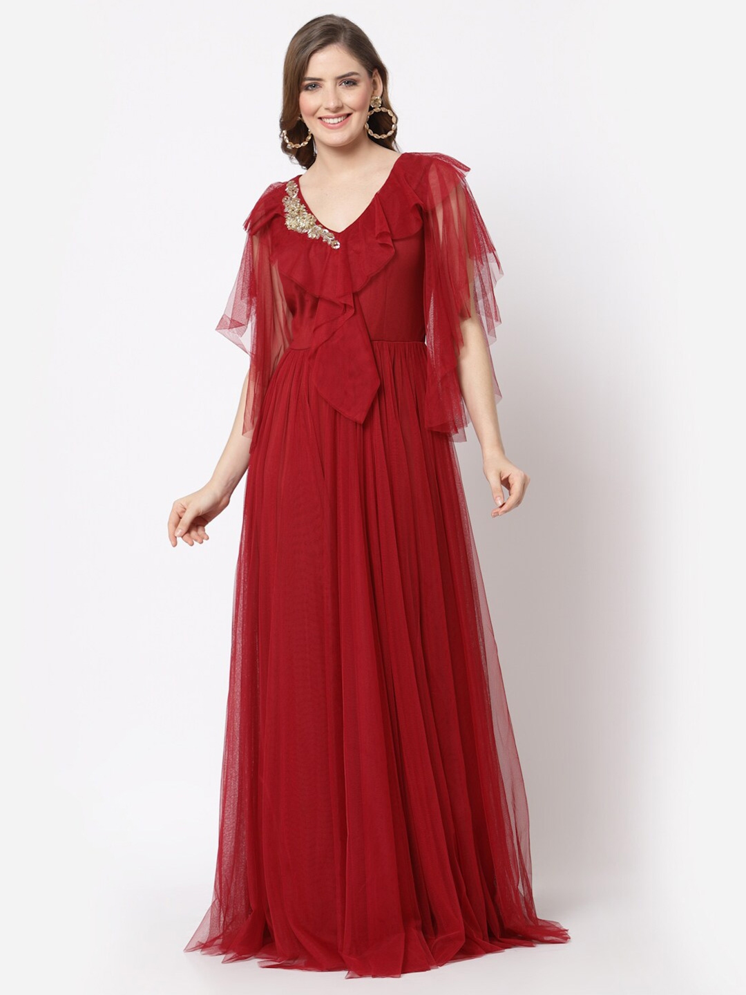 net maxi frock