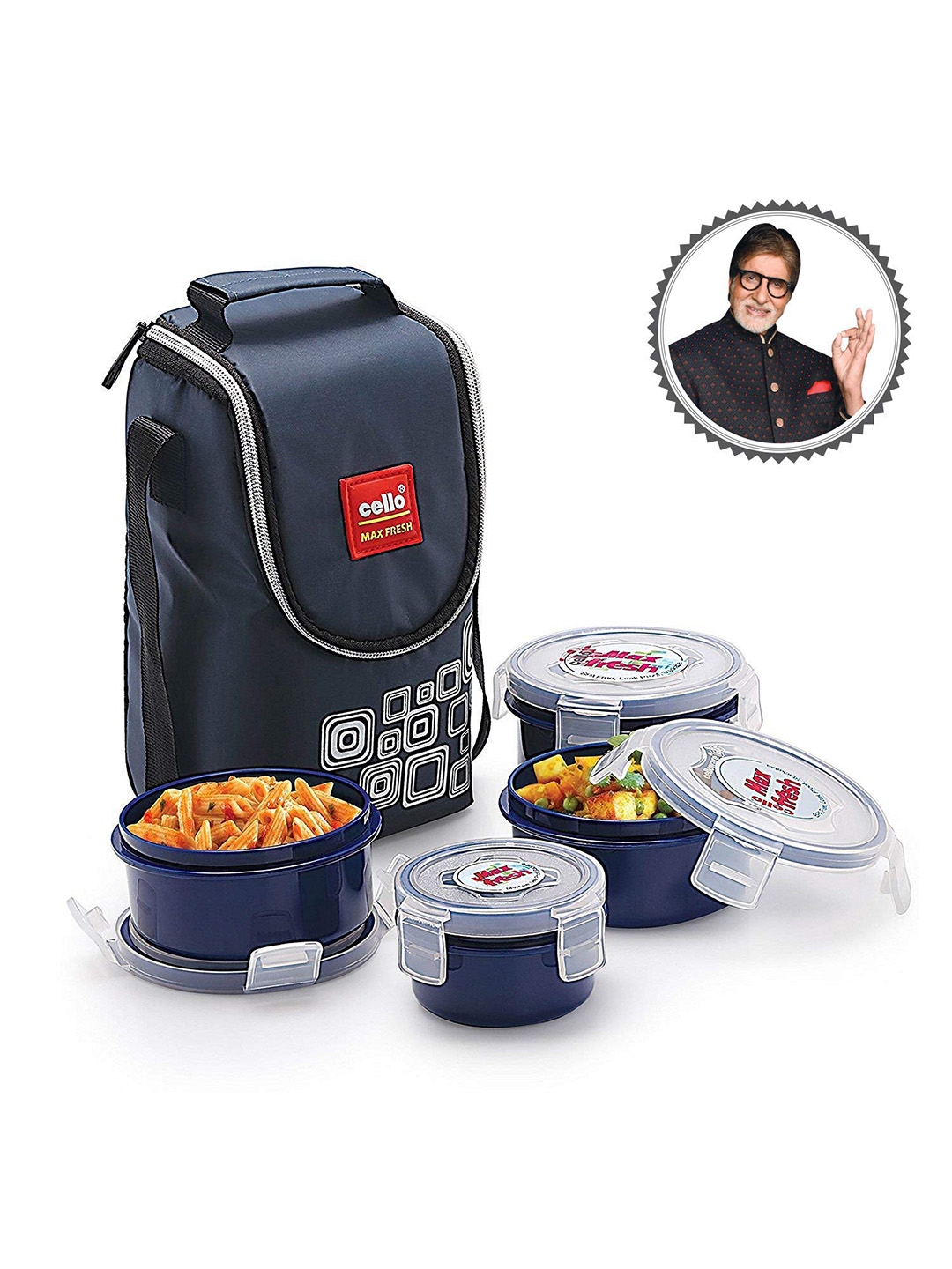 Buy Cello Maxfresh Click Set Of 4 Polypropylene Lunch Box 300ml - Lunch
