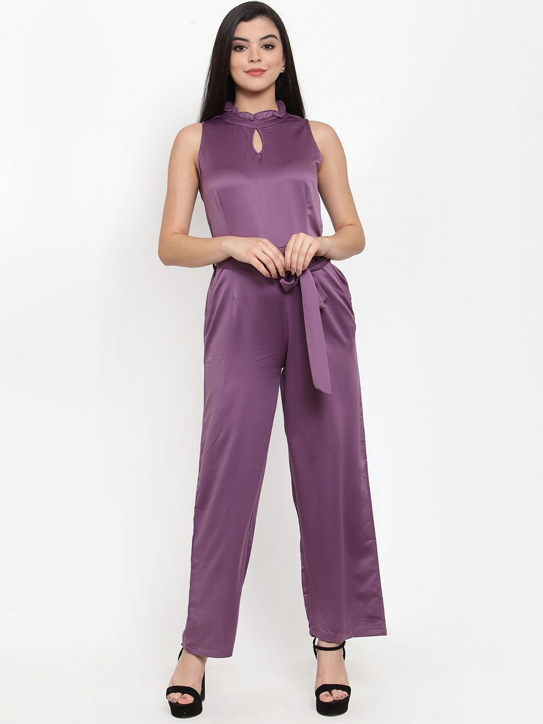 Buy Aujjessa Purple Basic Jumpsuit Jumpsuit for Women 18306896 Myntra
