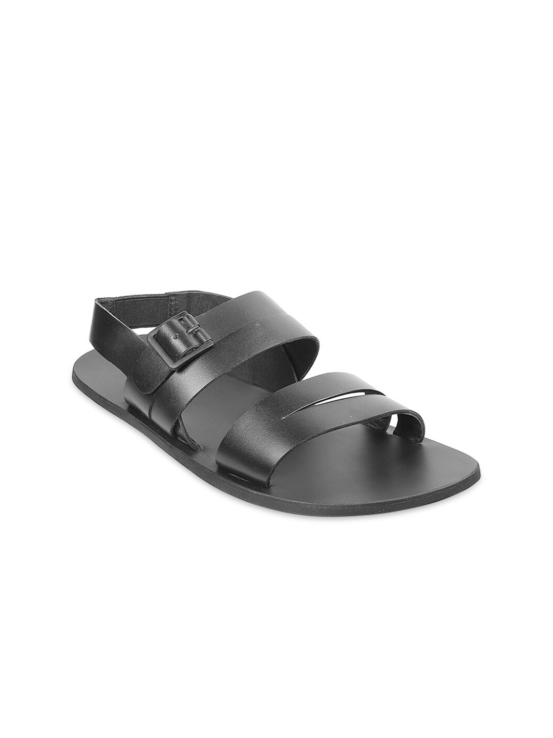 Buy Metro Men Black Leather Comfort Sandals Sandals for Men 18308326