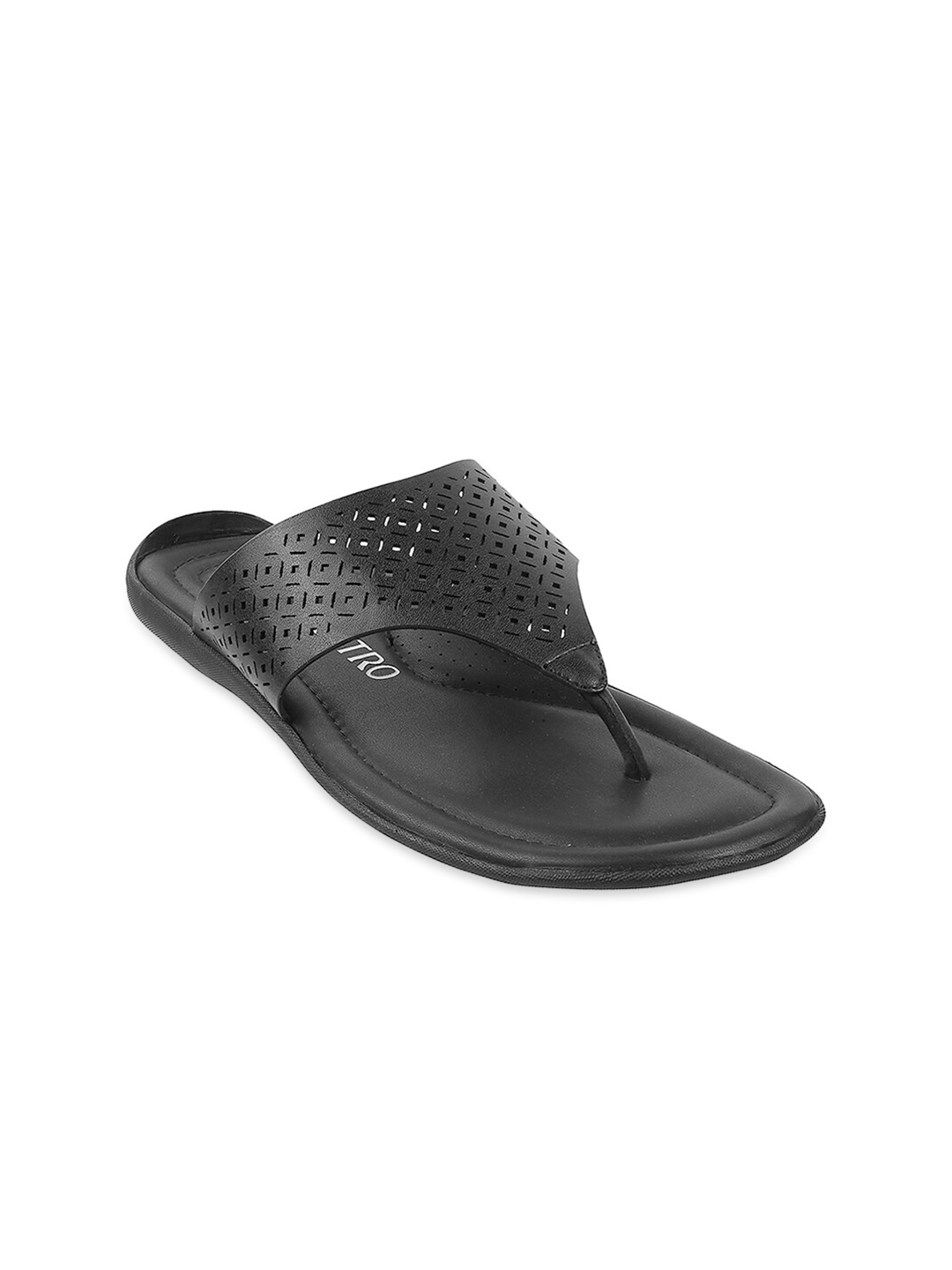 Buy Metro Men Black Leather Comfort Sandals Sandals For Men 18308328 Myntra 