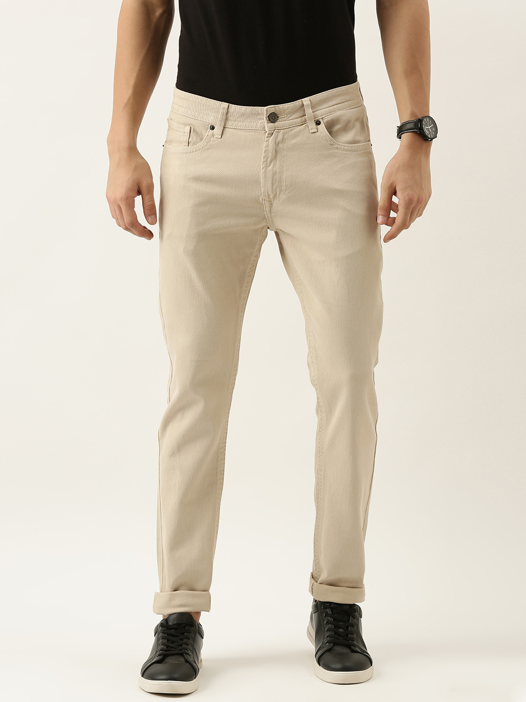 Buy Peter England Casuals Men Brown Slim Fit Stretchable Jeans Jeans