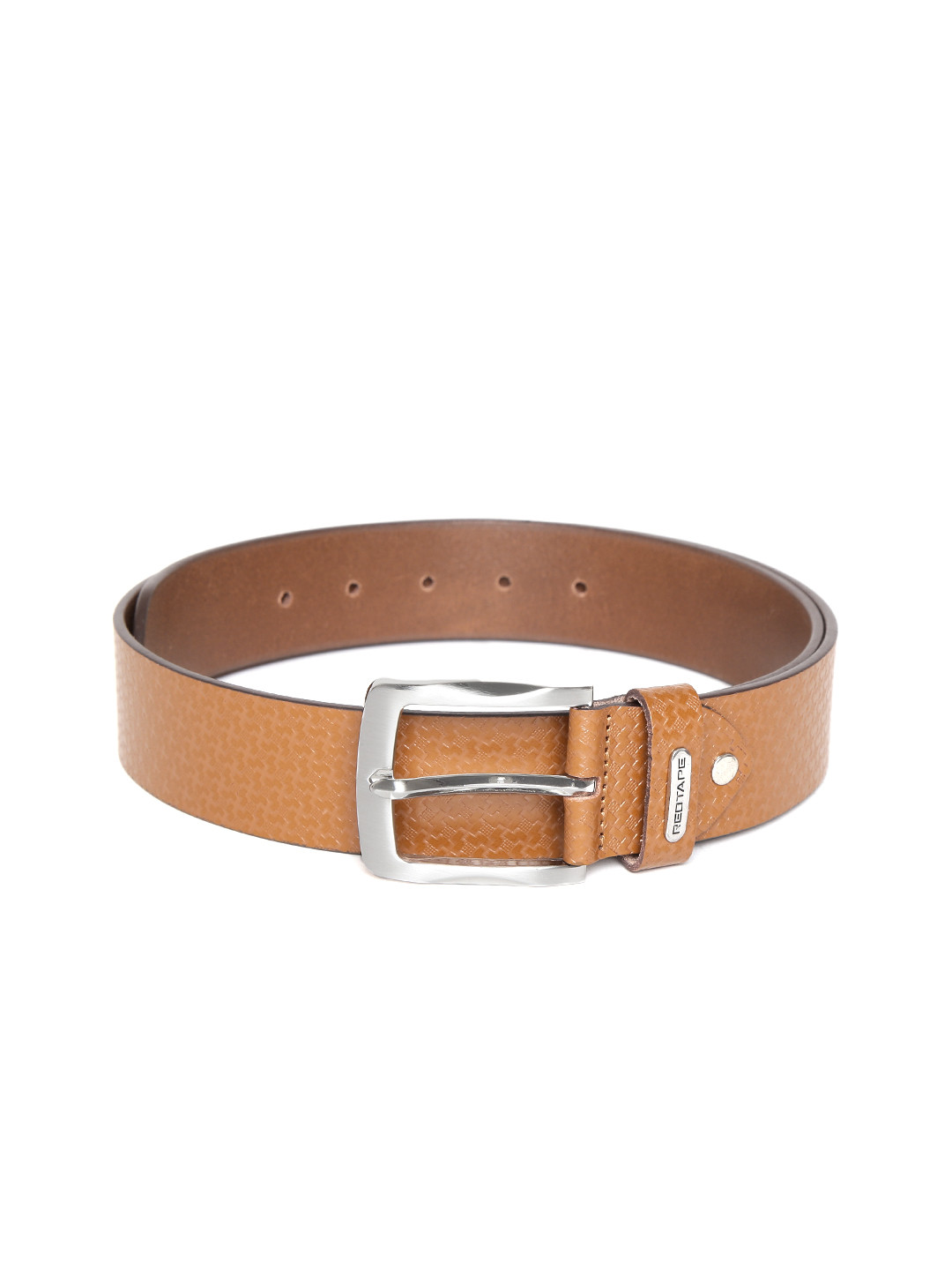 Buy Red Tape Men Tan Brown Textured Leather Belt Belts for Men