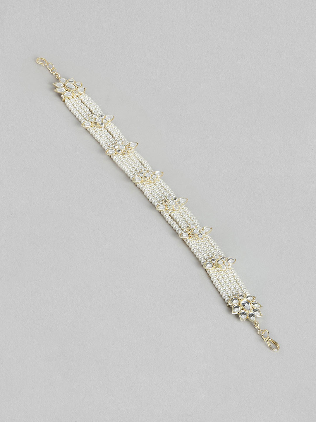 Buy Blueberry Gold Plated Kundan Stone Embellished Head Chain Head