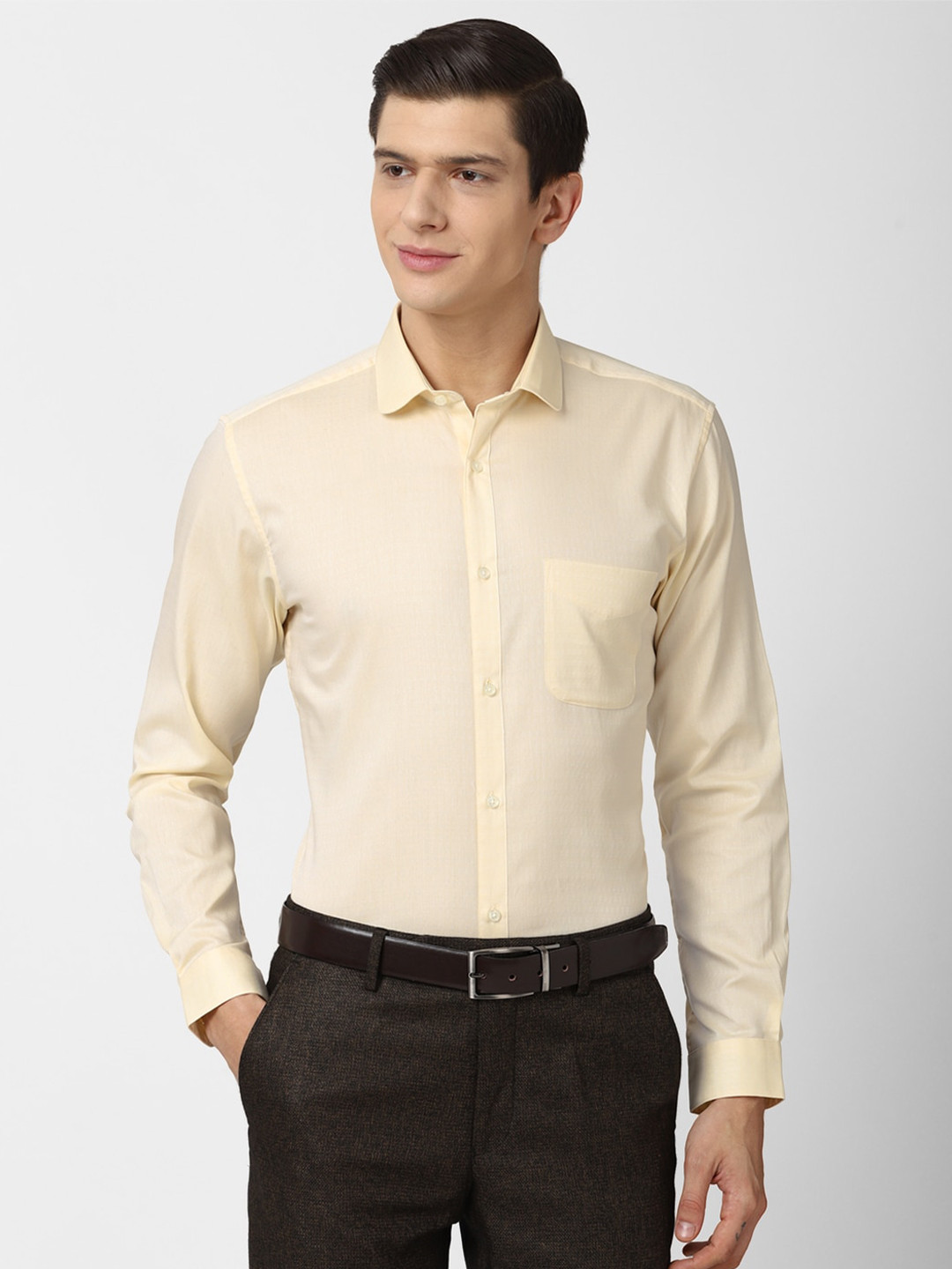 Buy Peter England Men Yellow Formal Shirt Shirts for Men 18315336