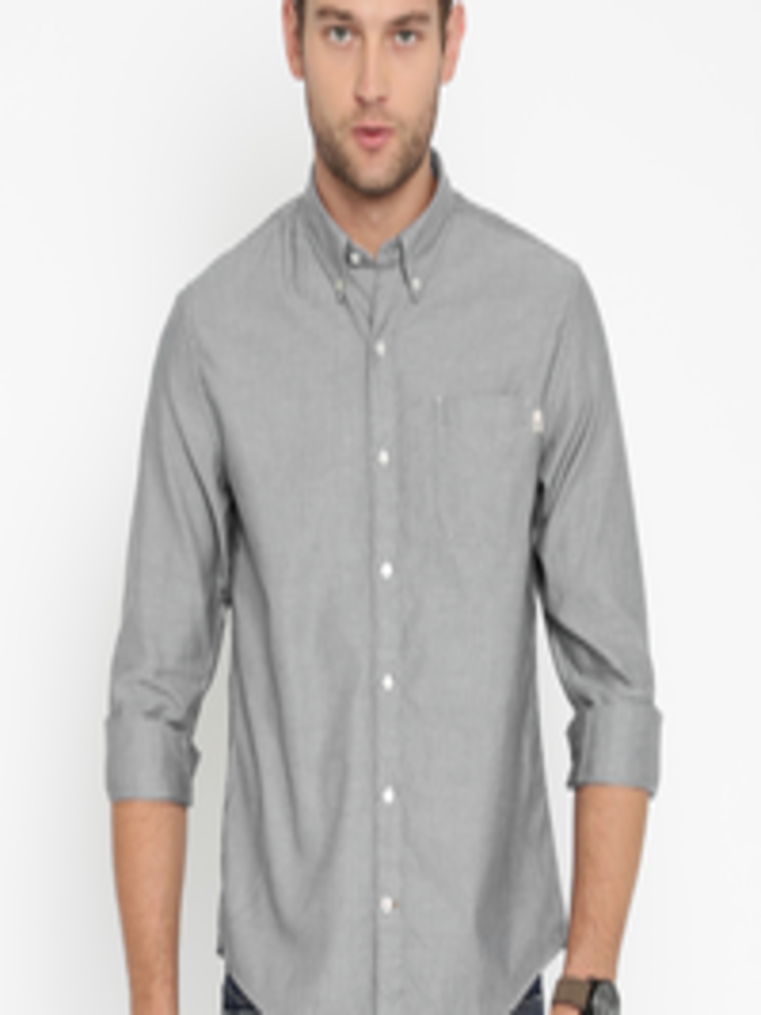 Buy Timberland Men Grey Casual Shirt - Shirts for Men 1831960 | Myntra
