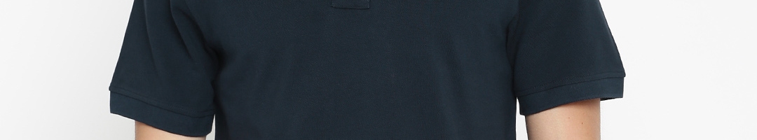 Buy Timberland Navy Blue Solid Regular Fit Polo Collar Pure Cotton T ...