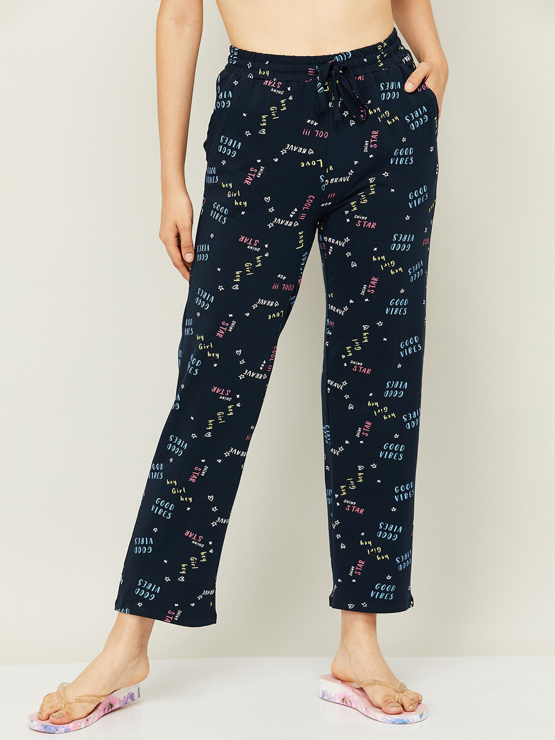 Buy Ginger By Lifestyle Women Navy Blue Lounge Pants - Lounge Pants for Women 18320312 | Myntra