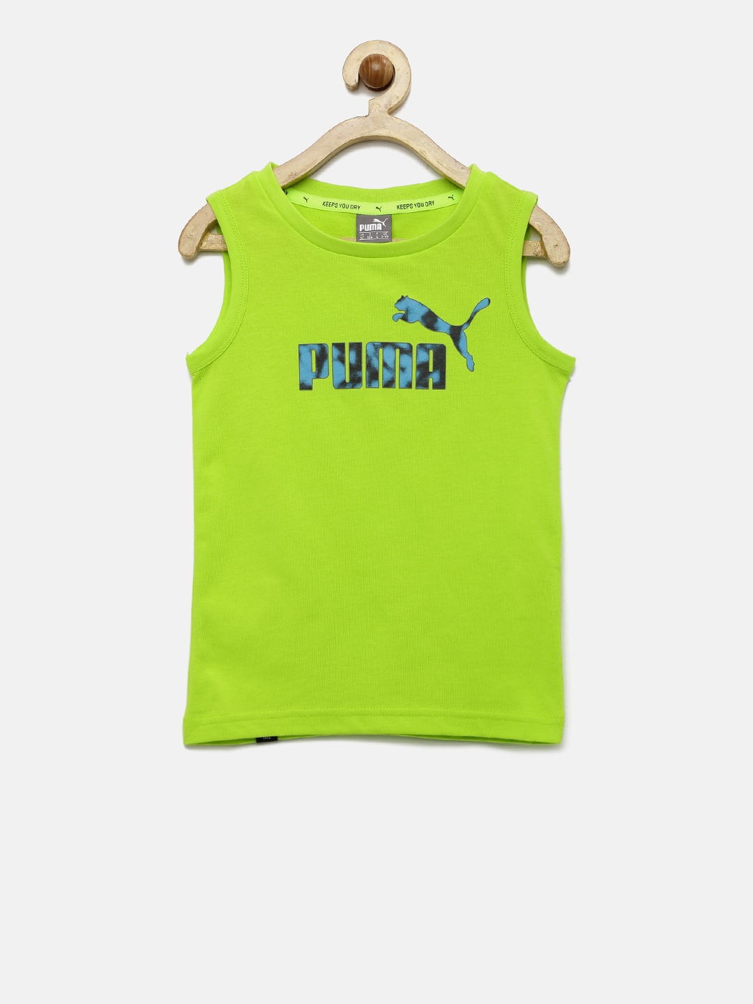 blue and green puma shirt