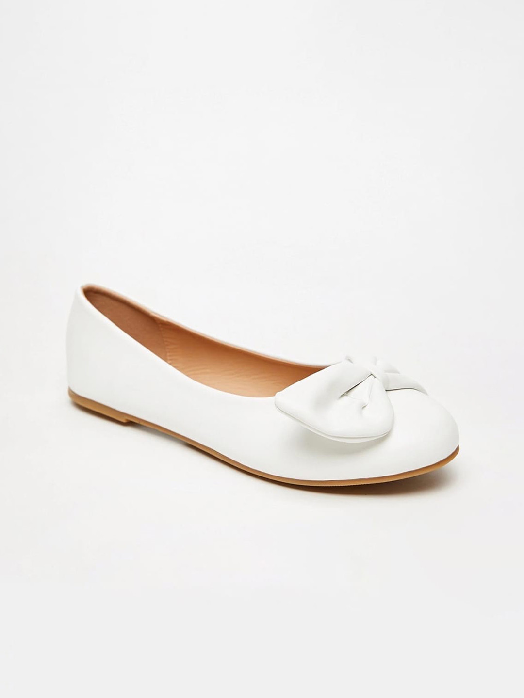 Buy Shoexpress Girls White Ballerinas With Bows Flats Flats for Girls