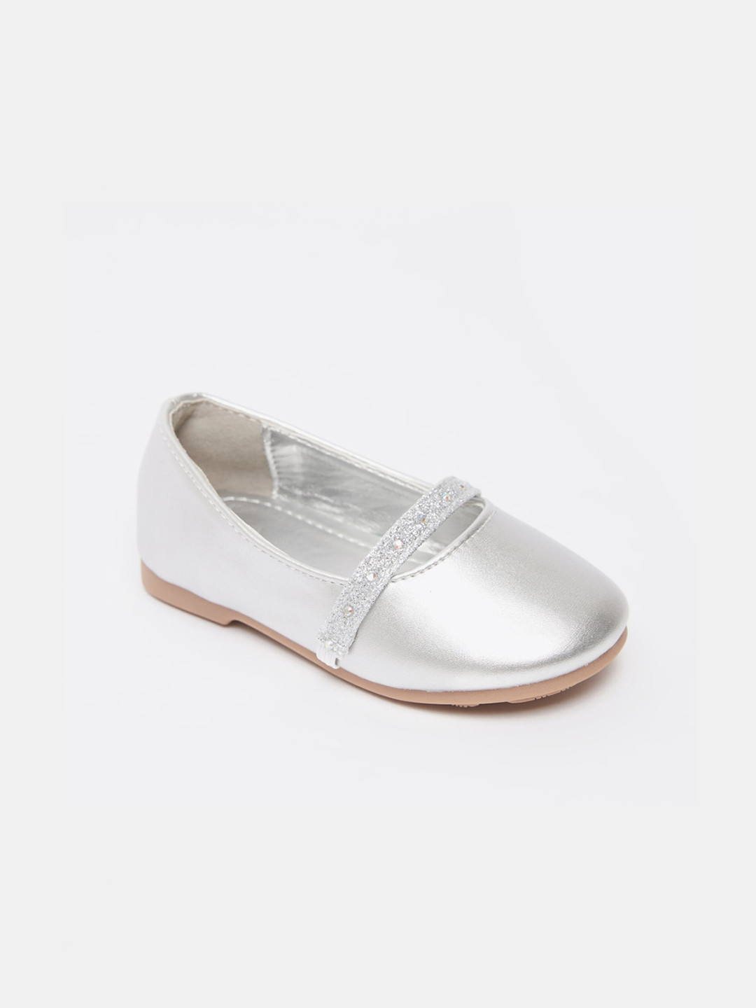 Buy Shoexpress Girls Silver Toned Ballerinas Flats Flats for Girls