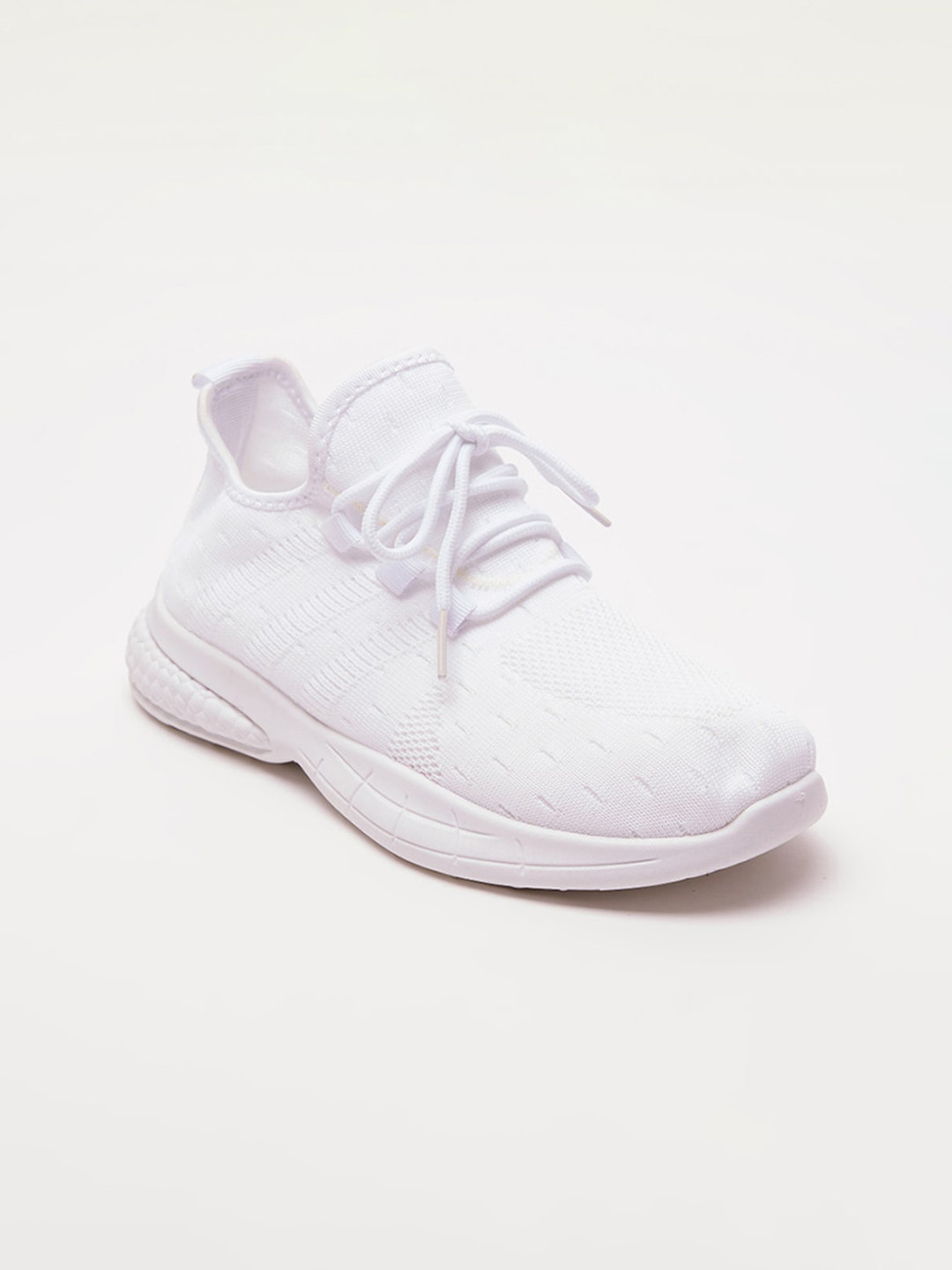 Buy Shoexpress Girls White Textured Derbys Casual Shoes for Girls