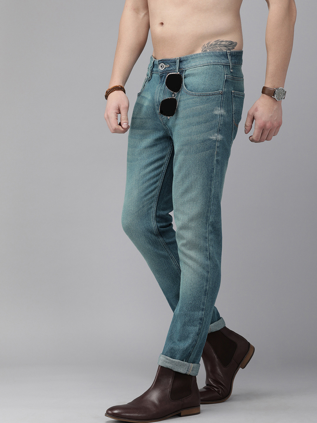 Buy Roadster Men Blue Jean Skinny Fit Light Fade Jeans Jeans for Men
