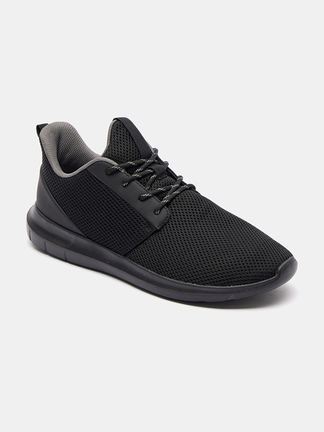 Buy Shoexpress Men Black Textile Walking Non Marking Shoes - Sports ...