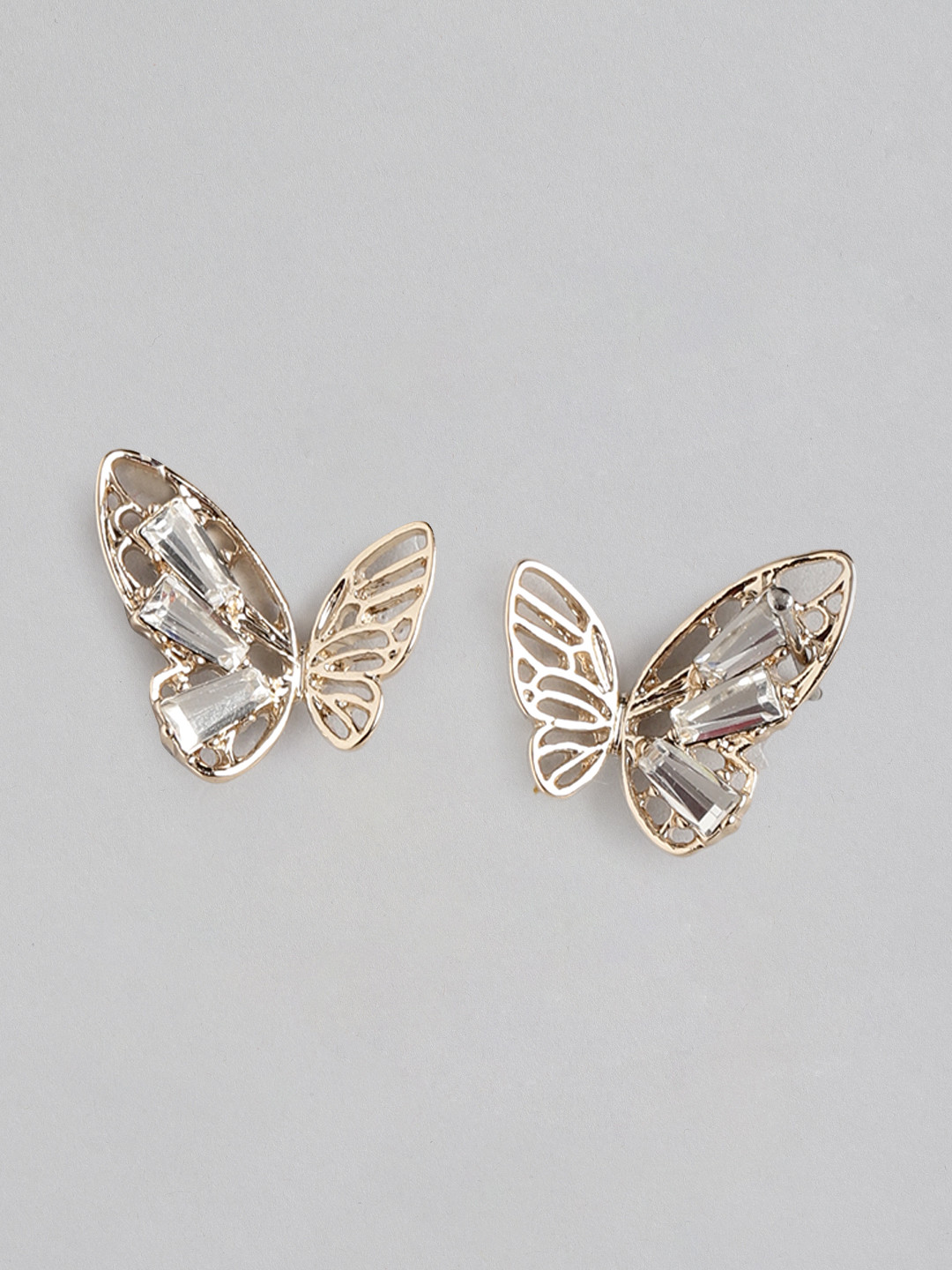 Butterfly earrings studs clearance