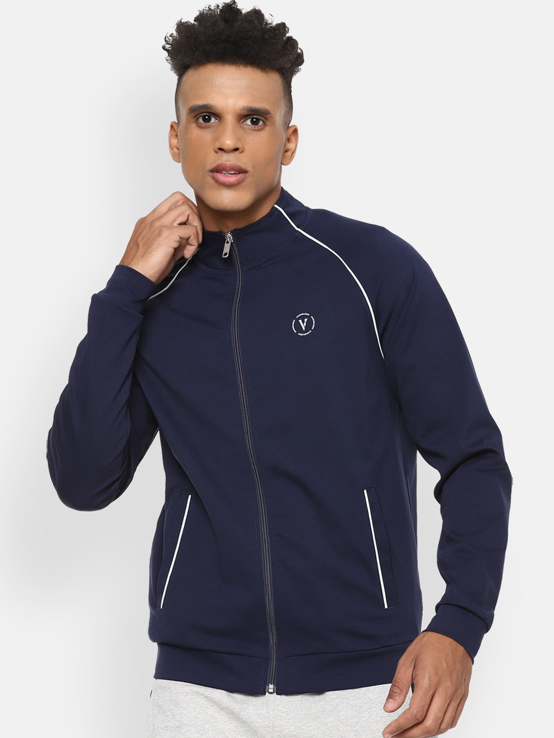 Buy Van Heusen Flex Men Navy Blue Running Jacket Jackets for Men