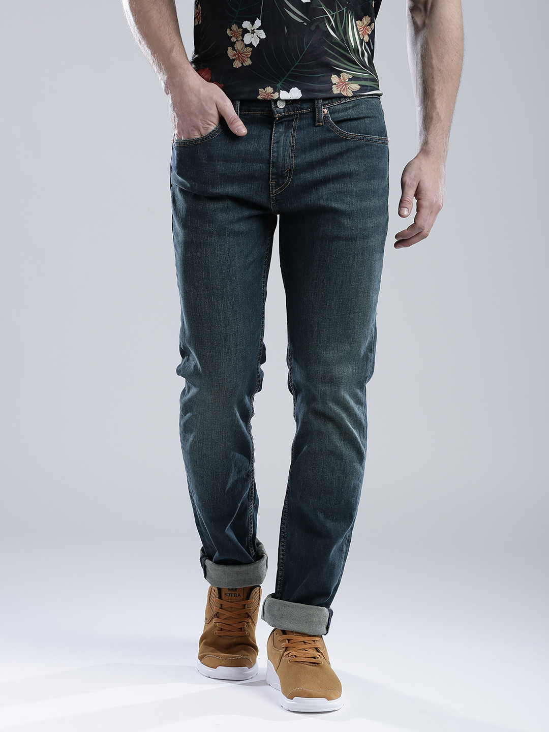 Buy Levis Men Blue 511 Slim Fit Low Rise Stretchable Jeans Jeans for