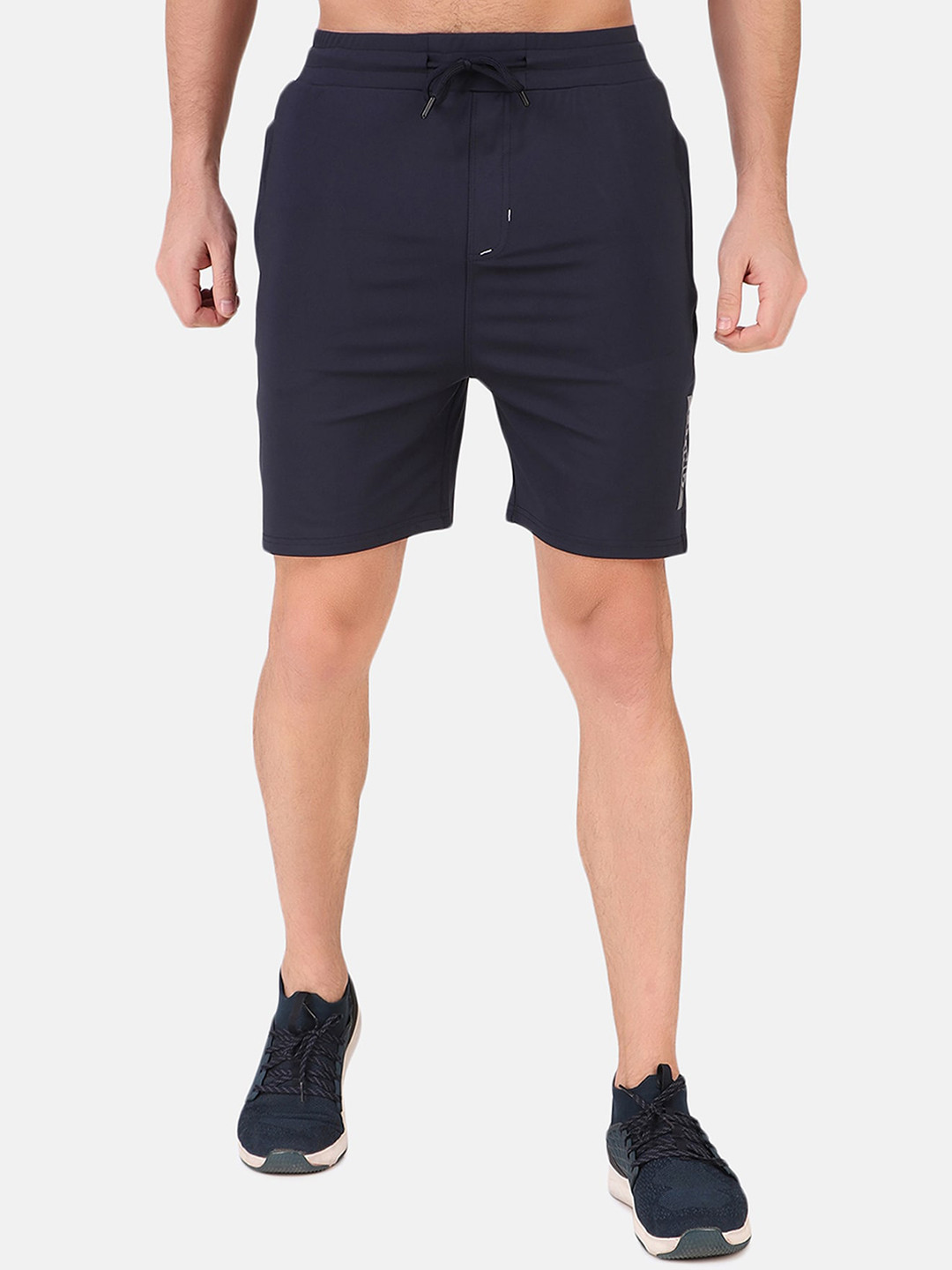 Buy FITINC Men Navy Blue Slim Fit Training Or Gym Antimicrobial Technology Shorts Shorts for