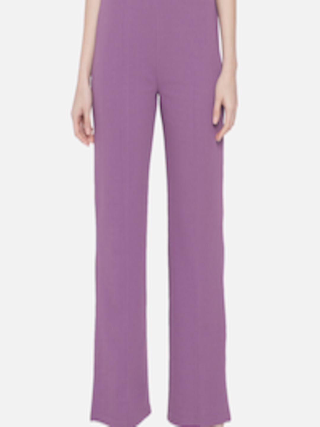 Buy Orchid Blues Women Lavender Relaxed High Rise Trousers - Trousers ...