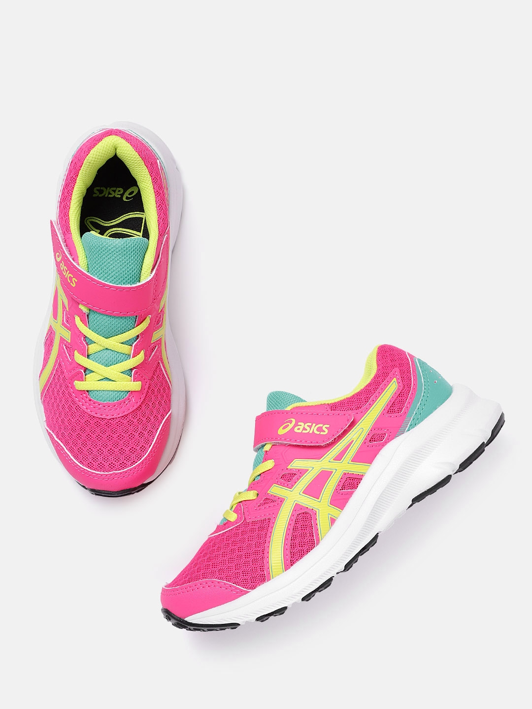 Buy ASICS Kids Fluorescent Pink Woven Design Jolt 3 PS Sneakers - Casual Shoes for Unisex Kids