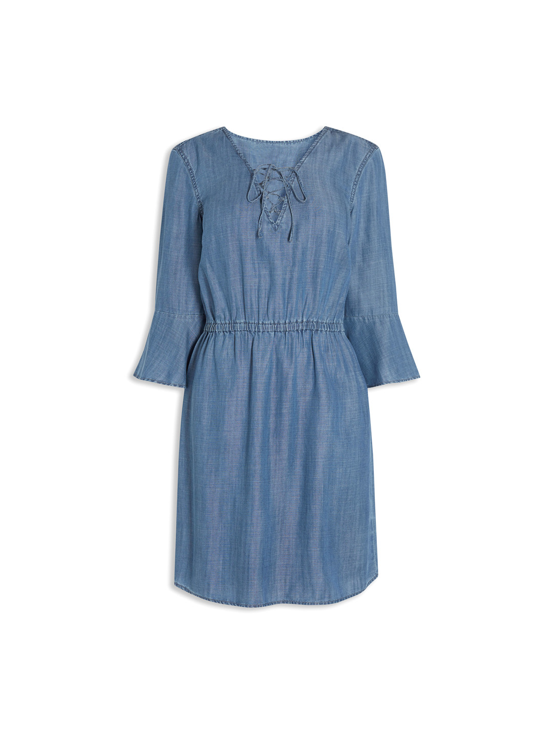 Buy Next Women Blue Solid Fit And Flare Dress Dresses for Women