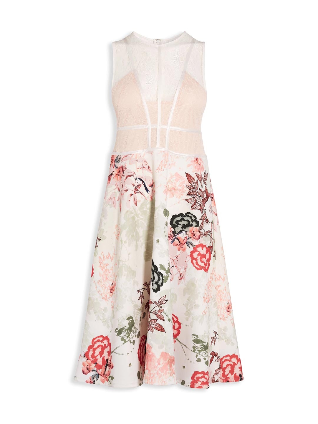 Buy Next Women Cream Printed A Line Dress - Dresses for Women 1835012