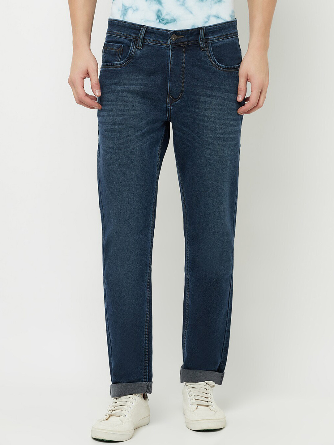 Buy Octave Men Grey Regular Fit Mid Rise Stretchable Jeans Jeans for