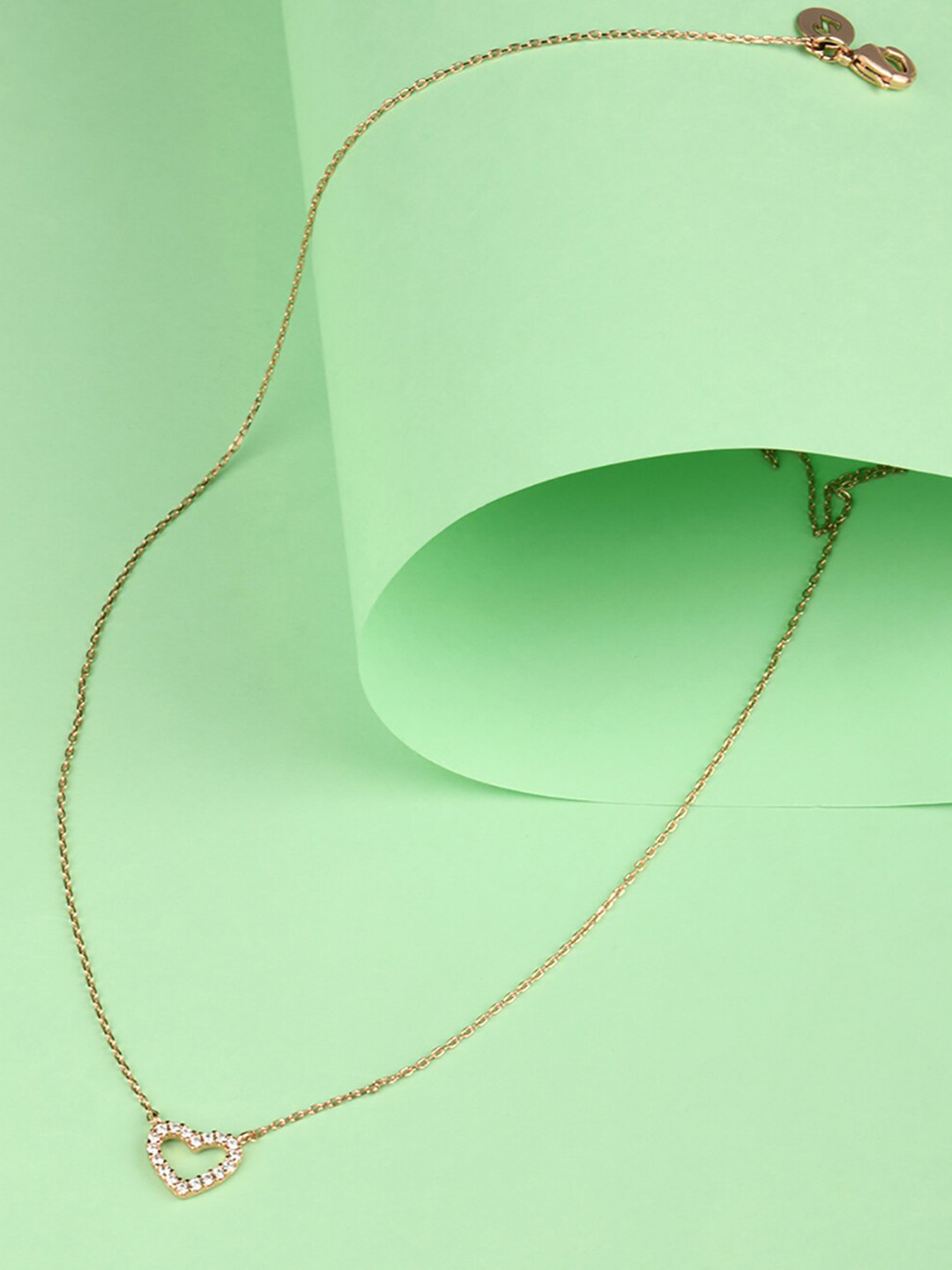 Buy Accessorize London Gold Plated CZ Studded Sparkle Heart Pendant Necklace Necklace And