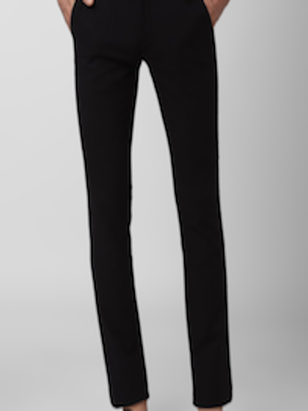 Buy V Dot Men Black Slim Fit Cotton Trousers - Trousers for Men ...