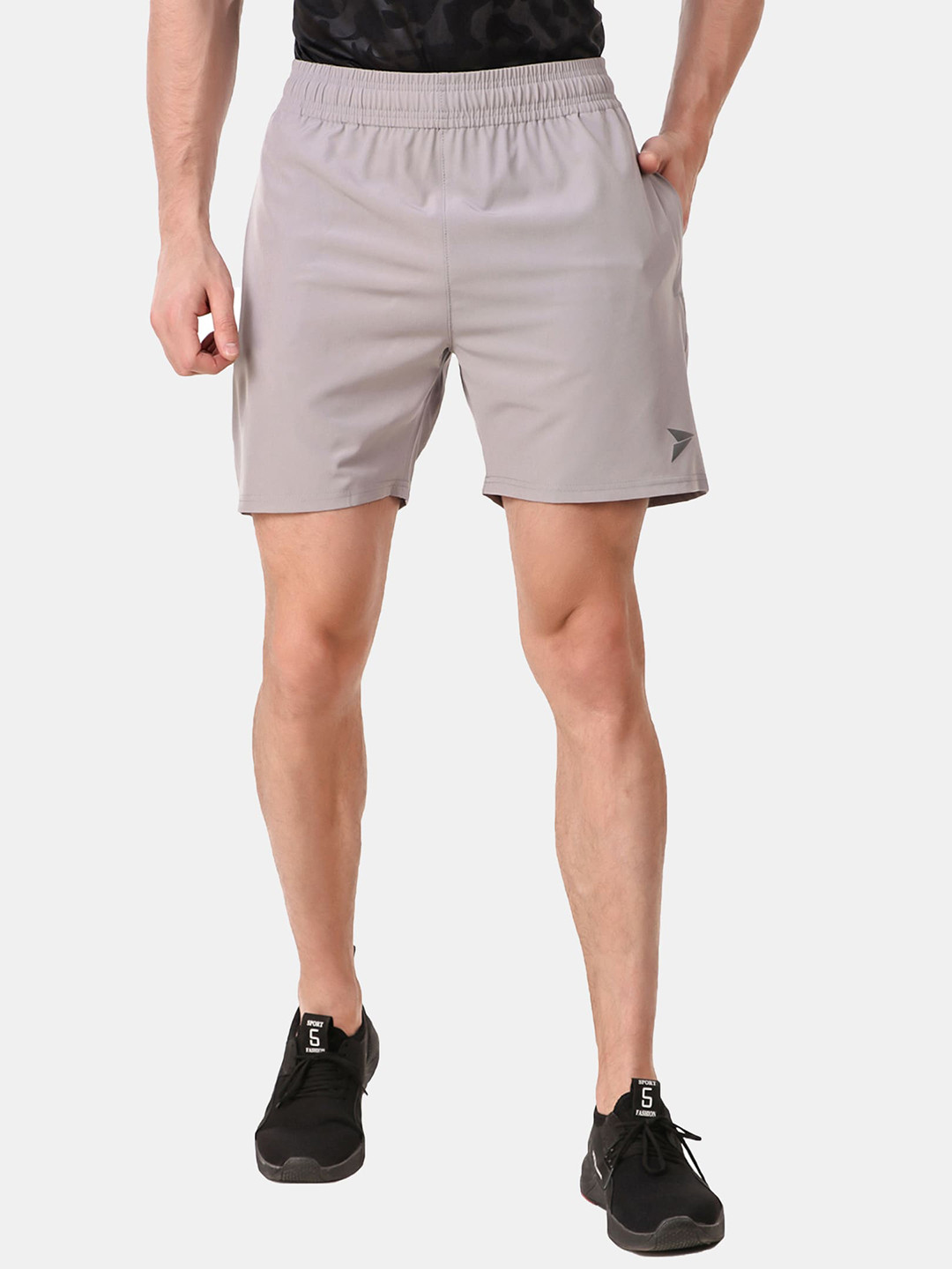 Buy FITINC Men Grey Slim Fit Running Sports Shorts With Rapid Dry Technology Shorts for Men