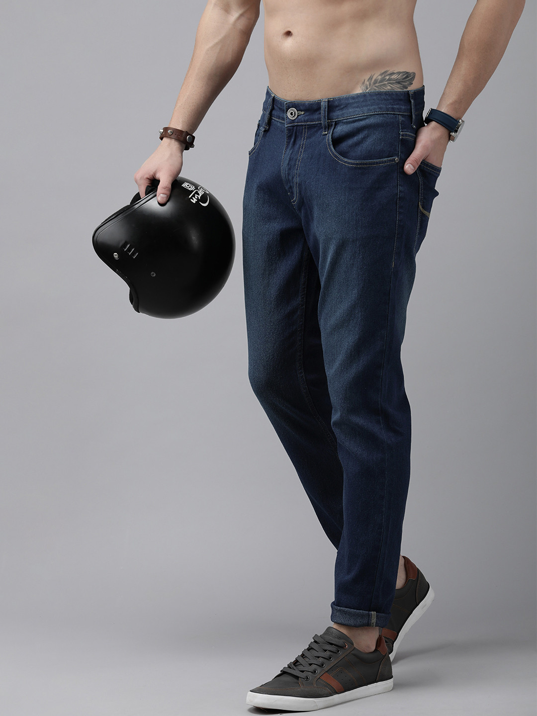 Buy Roadster Men Navy Blue Slim Fit Jeans - Jeans for Men 18357974 | Myntra