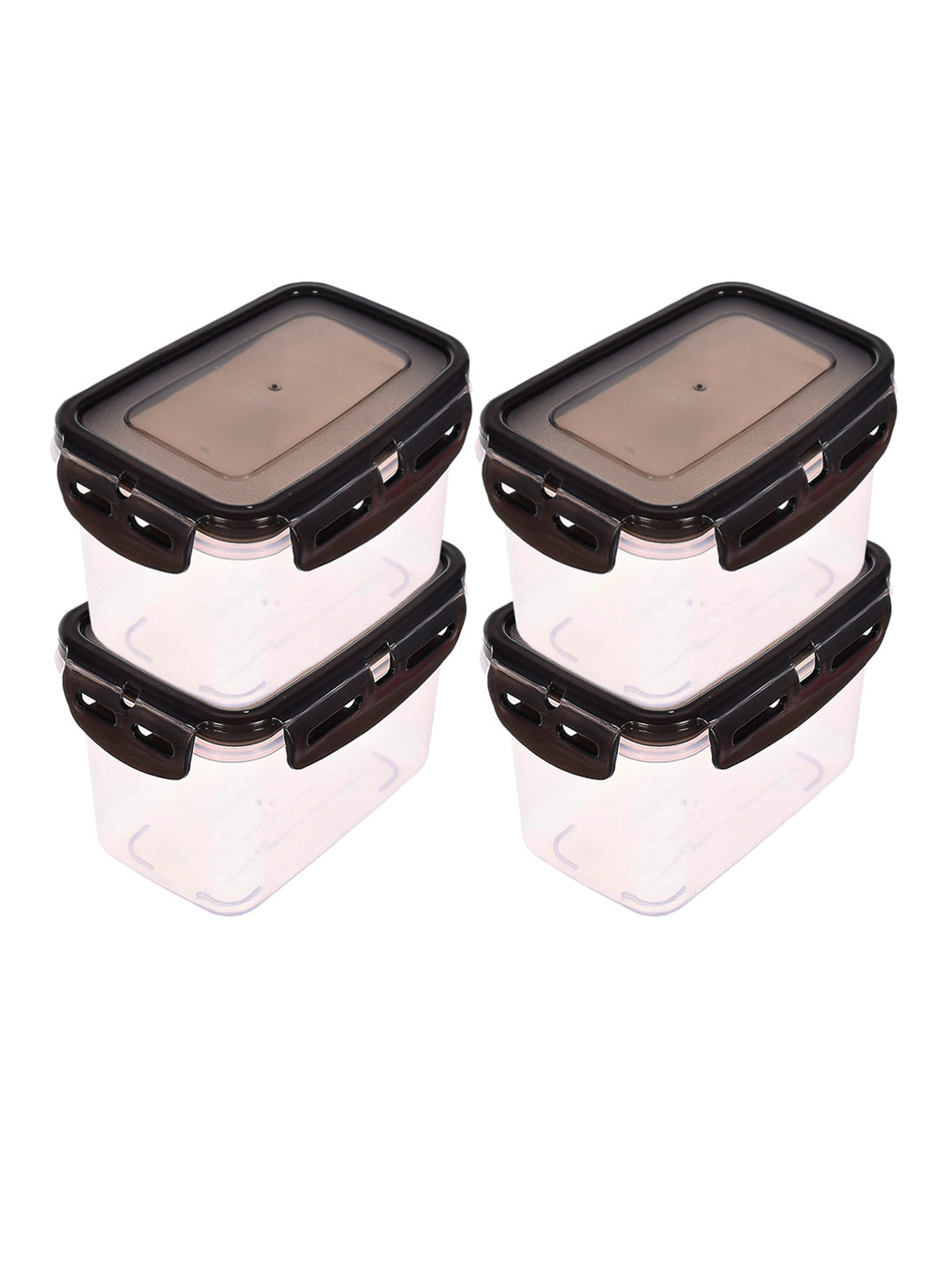 Buy Kuber Industries Black Plastic Food Storage Container With Airtight