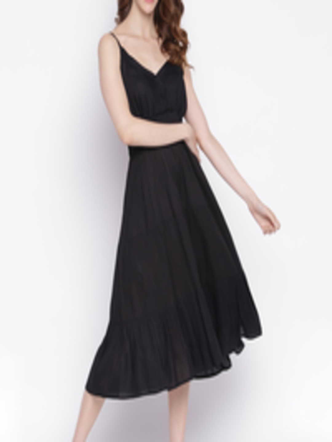Buy IQRAAR Black Midi Dress - Dresses for Women 18359710 | Myntra